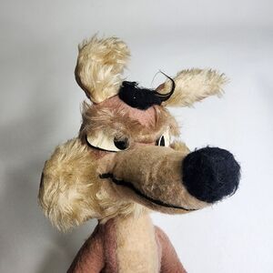 Wile E Coyote Warner Bros 1971 Mighty Star 21" Looney Tunes Plush Wired Bendable